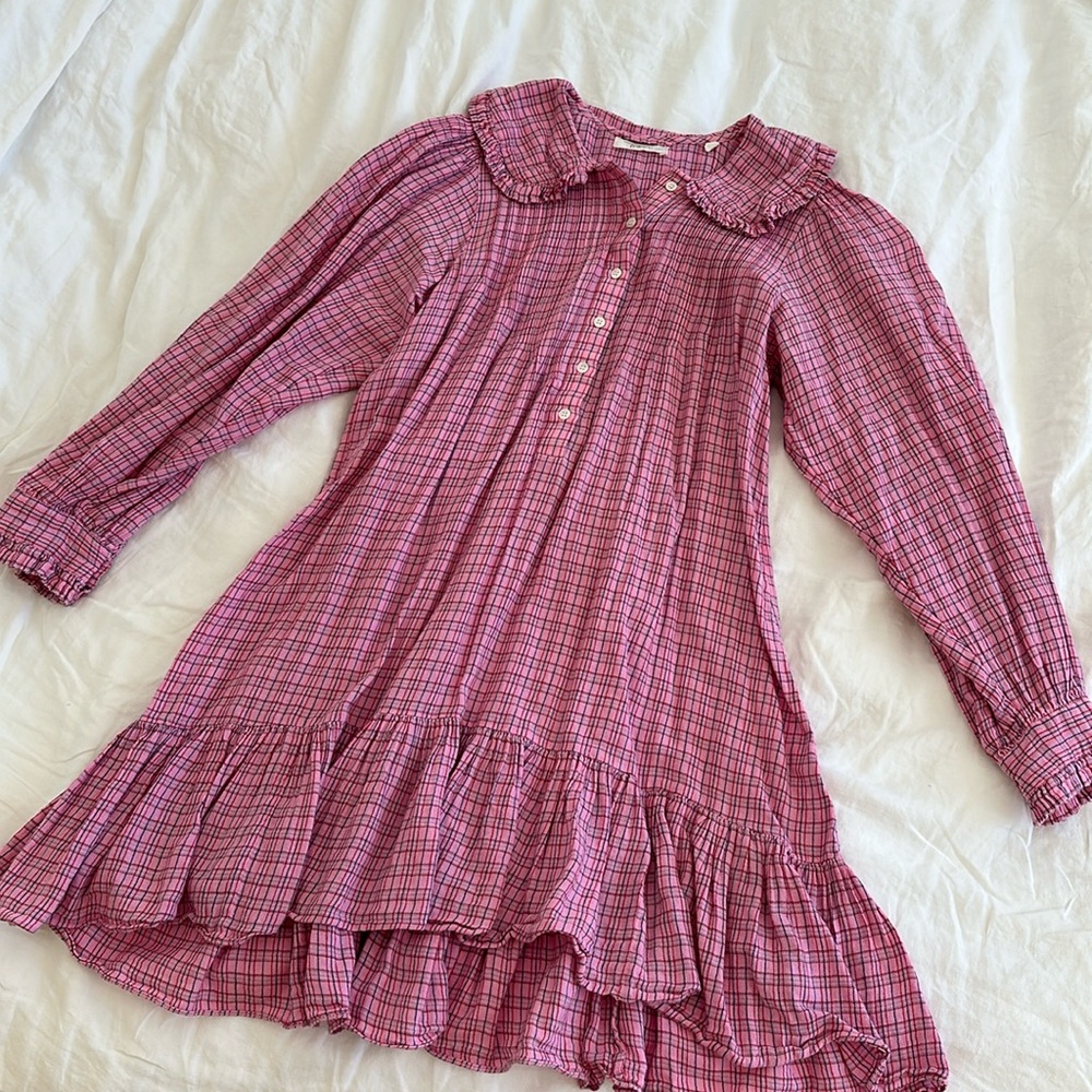 Down pink dress